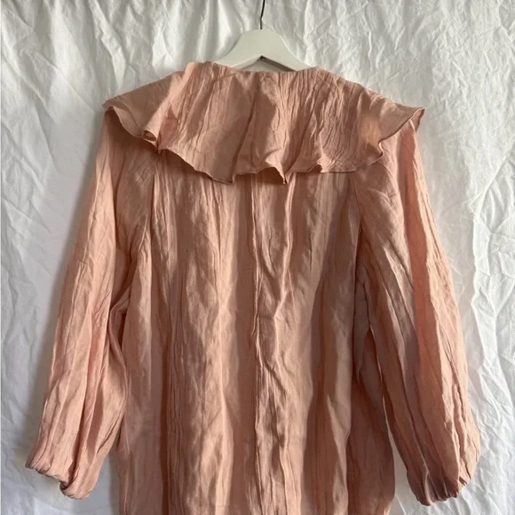 Zara Collection Ruffled Collar Shirt -Blouse - Size Small NEW - Picture 11 of 13
